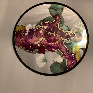 Moon Phase Alcohol Ink Mirrors image 3