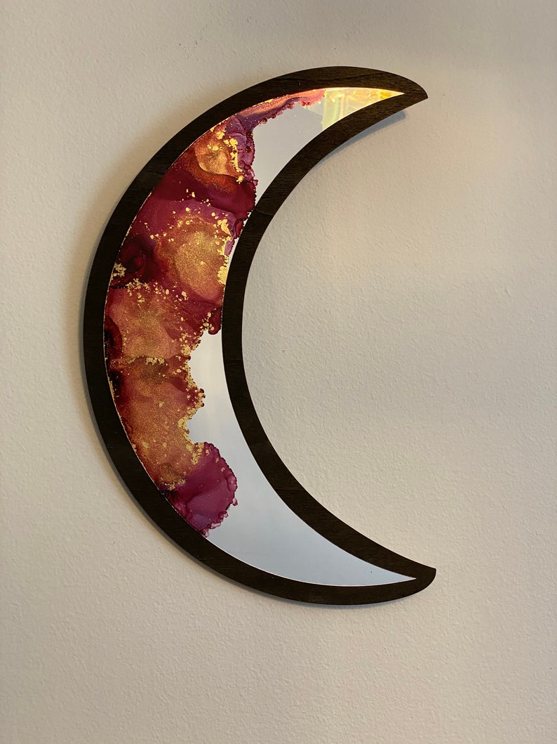 Moon Phase Alcohol Ink Mirrors image 9