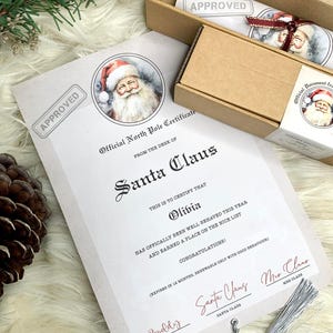 NICE LIST SCROLL Certificate From Santa | Personalised Santa Certificate | Santa Certificate in Box | Boxed Scroll or Digital Download