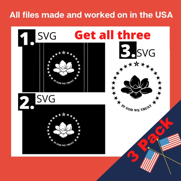 SVG Bundle New Mississippi Flag new mississippi flag svg png jpg New Mississippi Magnolia Flag In God We Trust Mississippi Flag