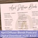 April Essential Oil Diffuser Recipe Postcards | Spring Diffuser Blends ...