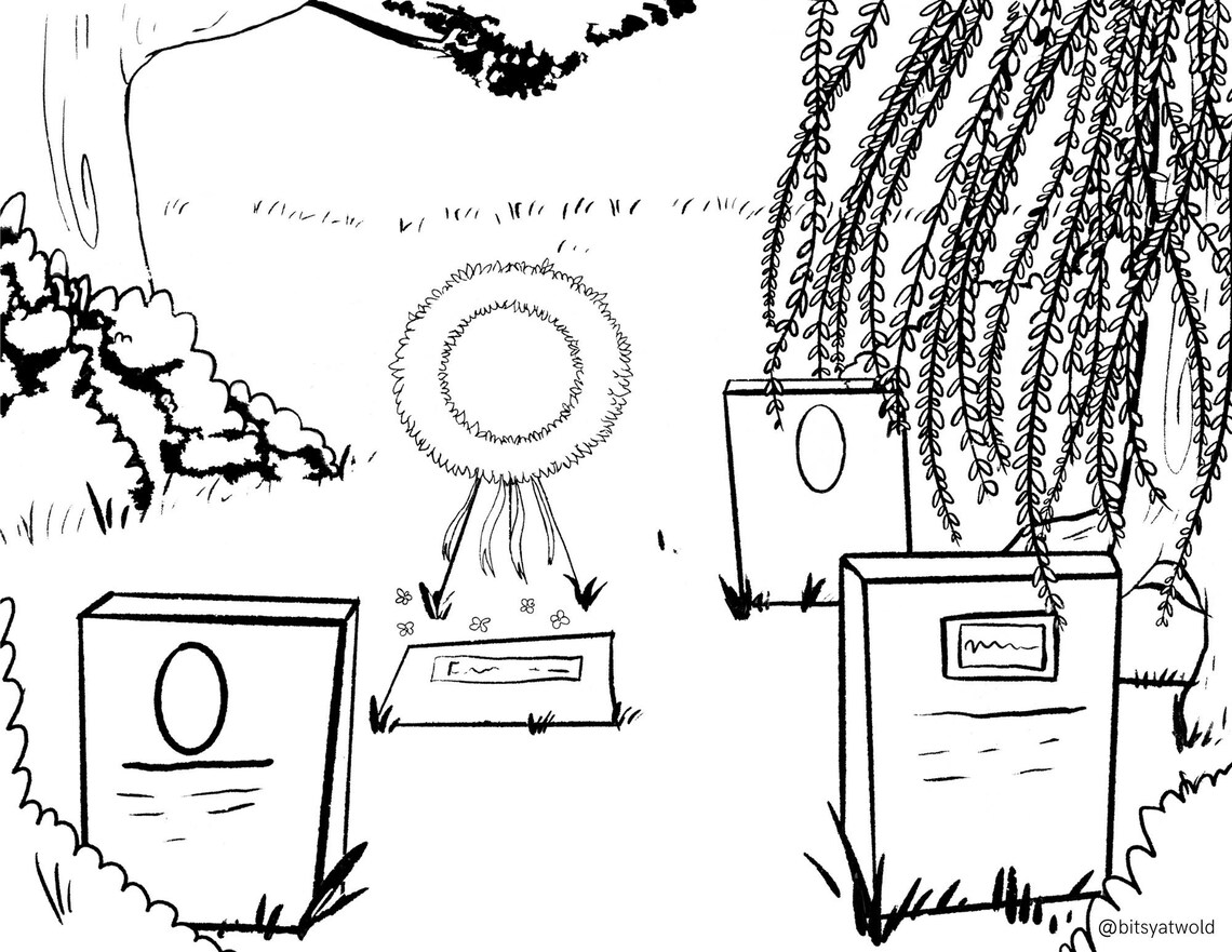Download Funeral / Child Grieving background colouring page | Etsy