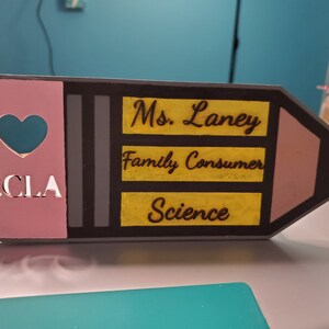 Teacher Desk Sign Pencil