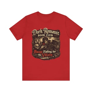 Dark Romance Book Club Always Falling for the Villain Tee | Gothic Reader Shirt image 8
