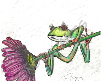 Female Frog Art