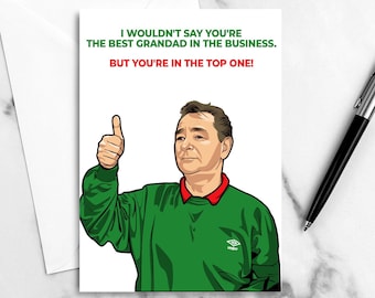 Brian Clough -  Best Grandad In The Business Birthday Fathers Day Card | Middlesbrough | Nottingham | Derby | Nottingham Forest | Rams