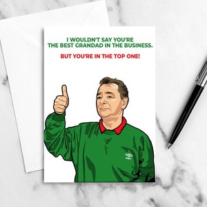 Brian Clough - Meilleur grand-père dans la carte de fête des pères d'anniversaire d'entreprise | Middlesbrough | Nottingham | Derby | Forêt de Nottingham | Béliers