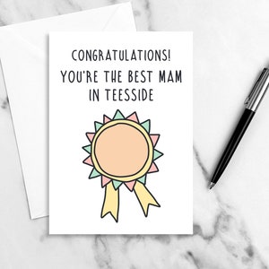 Best Mam in Teesside Card | Birthday Card | Mothers Day Card | Mam | North East | Northern | Teesside | Newcastle