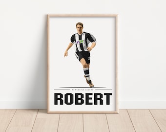 Laurent Robert Newcastle Legend Artwork Print | Gazza | Newcastle United | NUFC | Toon Army | Geordies | North East | Northern | Tyneside