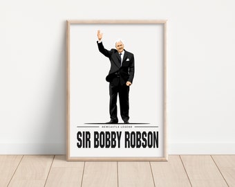 Sir Bobby Robson Newcastle Legend Artwork Print | Newcastle United | NUFC | Toon Army | Geordies | North East | Northern | Tyneside