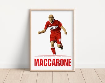 Massimo Maccarone Middlesbrough Legend Artwork Print | Middlesbrough | Boro | MFC | UTB | North East | Northern | Teesside