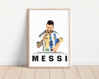 Lionel Messi Artwork | Argentina Legend | Barcelona | PSG | World Cup | Greatest Of All Time | Football | Soccer | Wall Art