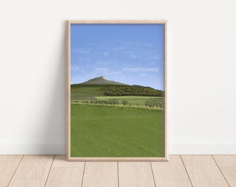 Roseberry Topping Artwork | Print | Poster | Teesside | Great Ayton | North Yorkshire | Teesside History