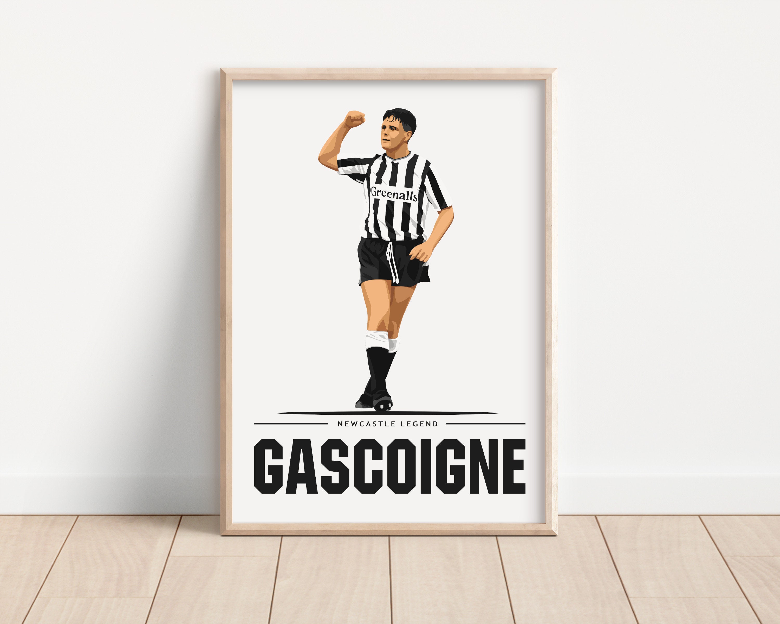 Paul Gascoigne Newcastle Legend Artwork Print | Gazza | Newcastle