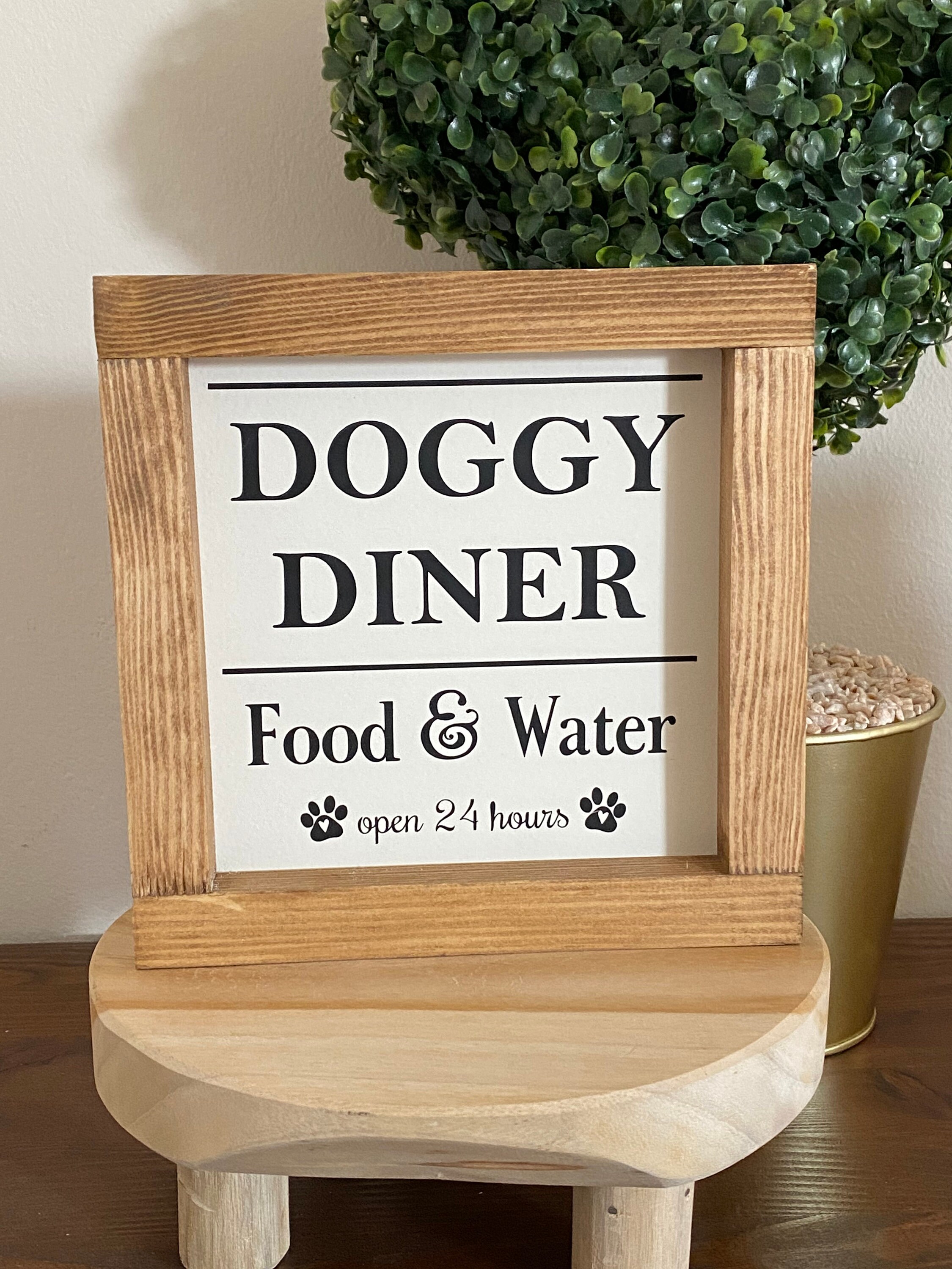Doggy Diner Hund Hundefutter Futterplatz Schild Etsy