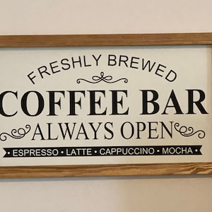 Coffee Bar | Wooden picture kitchen | Image | Shield | Decoration | Farmhouse | country house