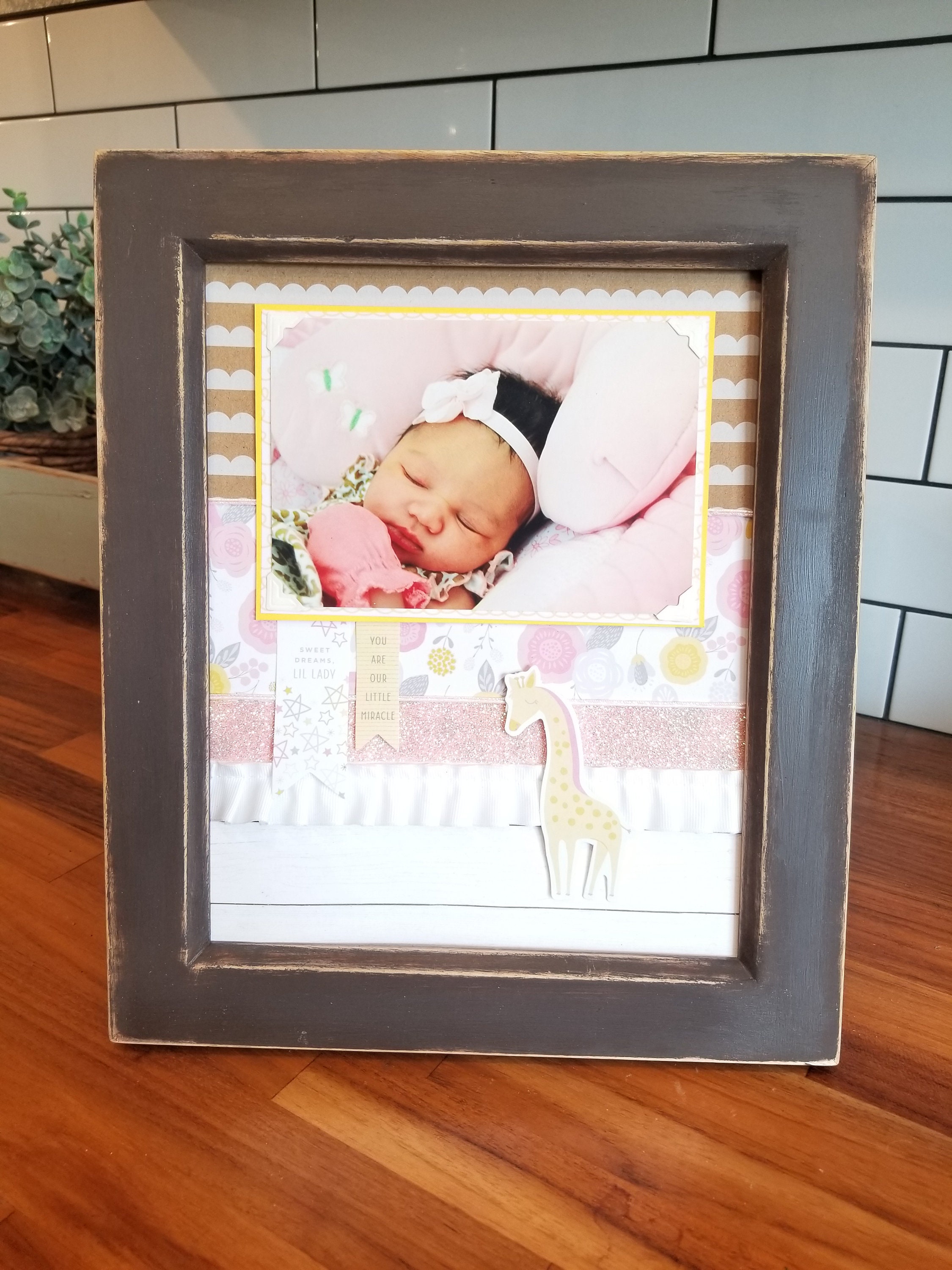 Pink Baby Girl Picture Frame With Free Shipping Our Little Etsy
