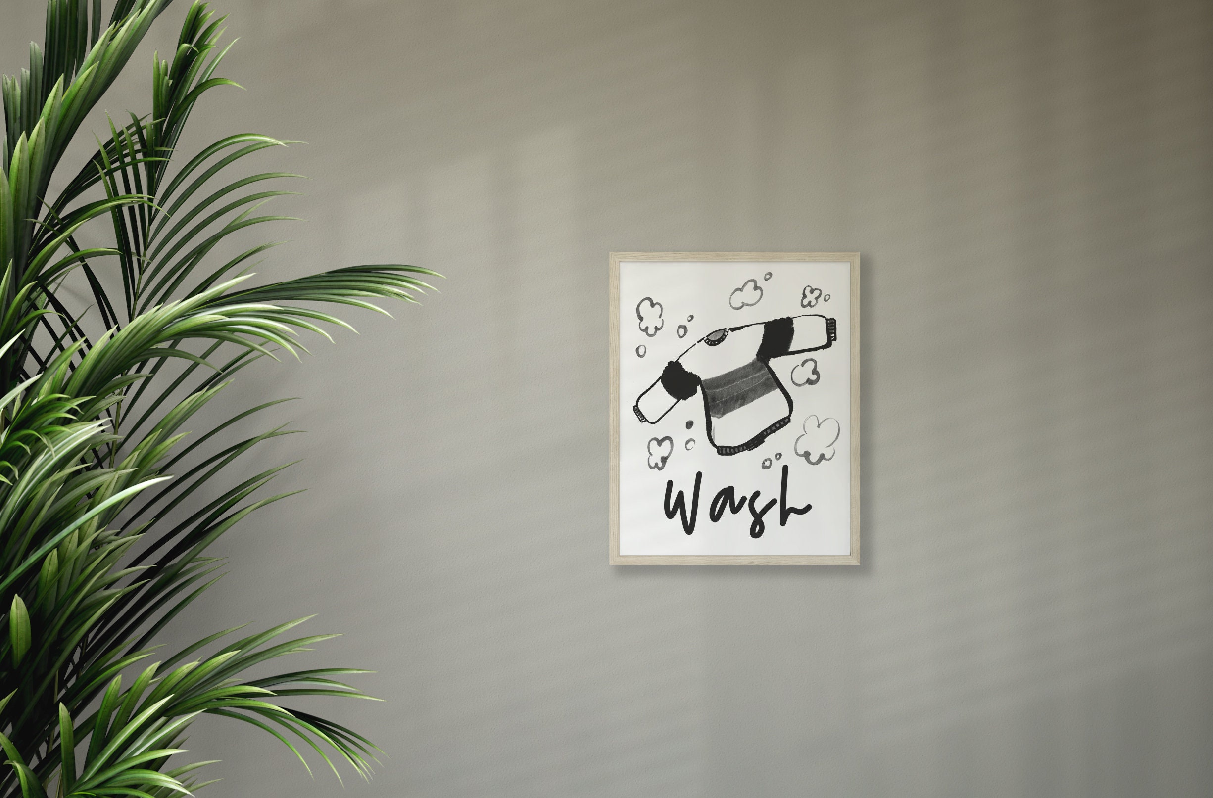 Set von 4 Waschküche Dekor Waschküche Zeichen waschen | Etsy