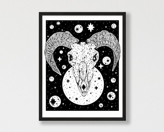 Creepy Skeleton Printable Wall Art Monochrome Halloween | Etsy