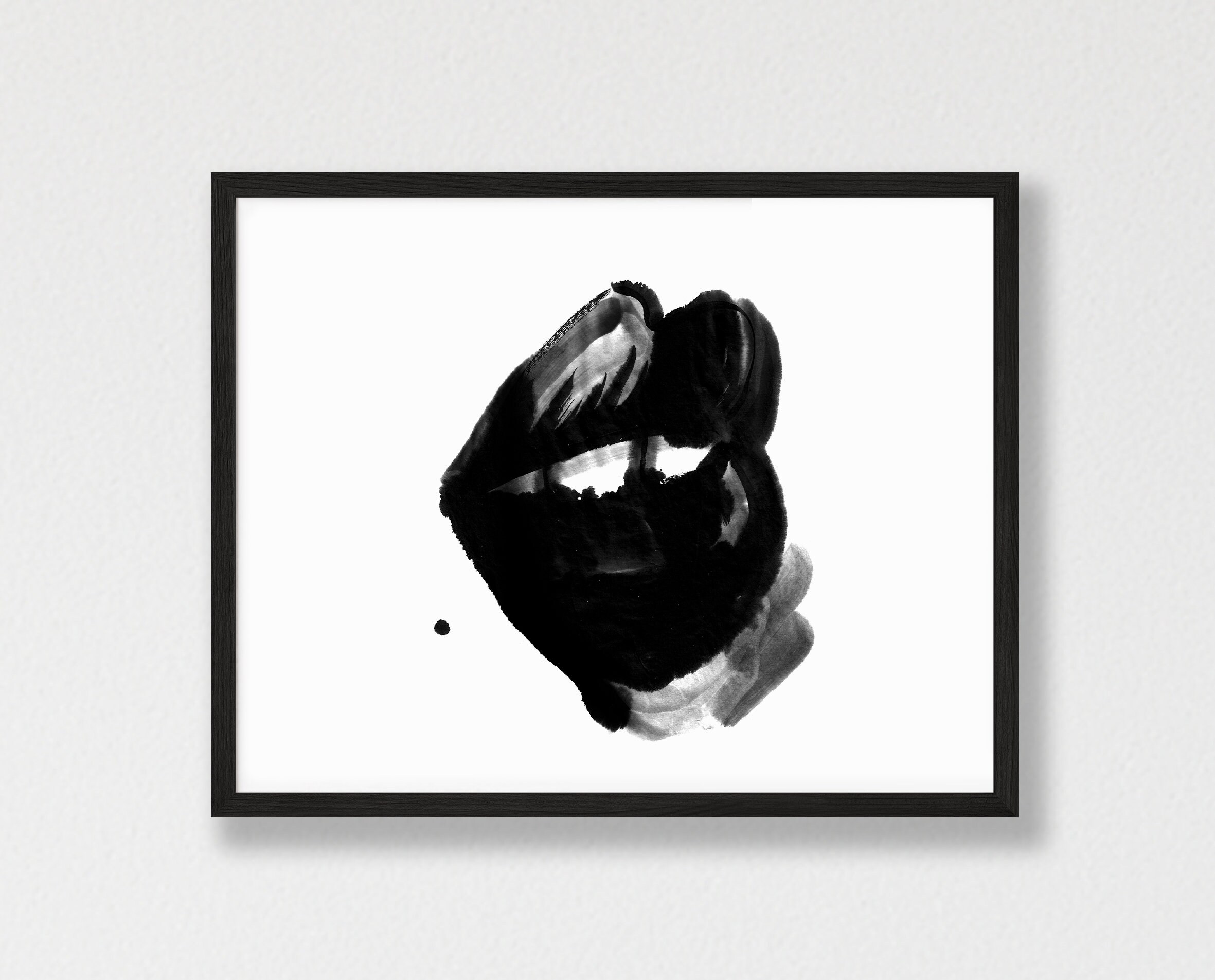Black and white lips wall art Lips print Beauty room decor Etsy