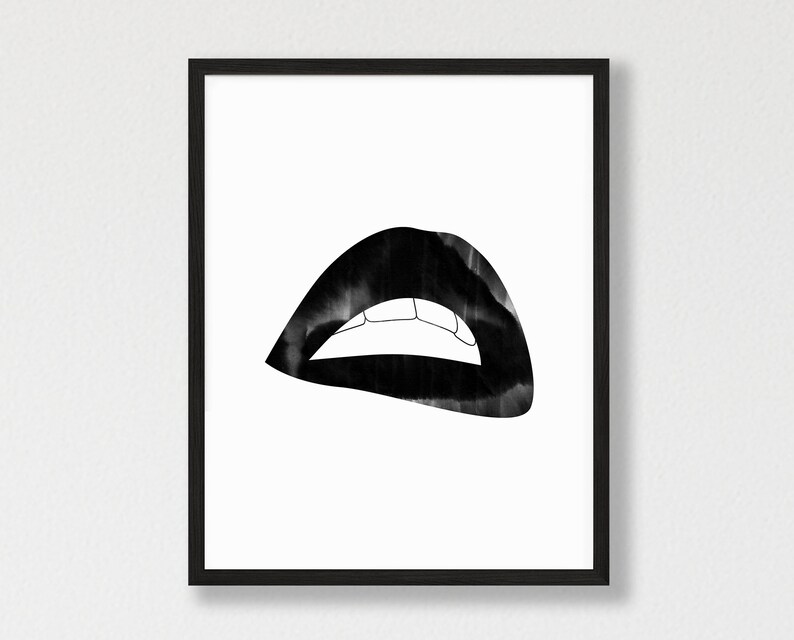 Lips Wall Art Fashion Office Decor Beauty Room Decor Salon Etsy