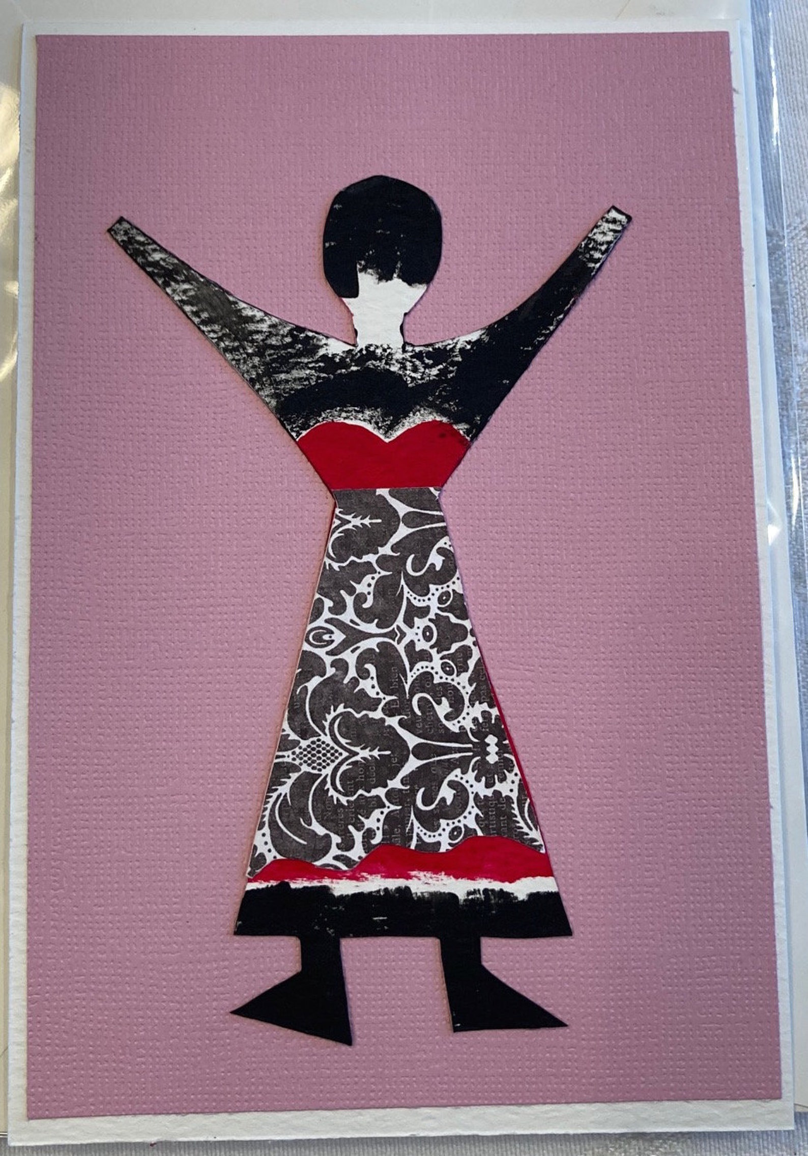 Hand Cut Paper Cards Five Pack Set Three Etsy