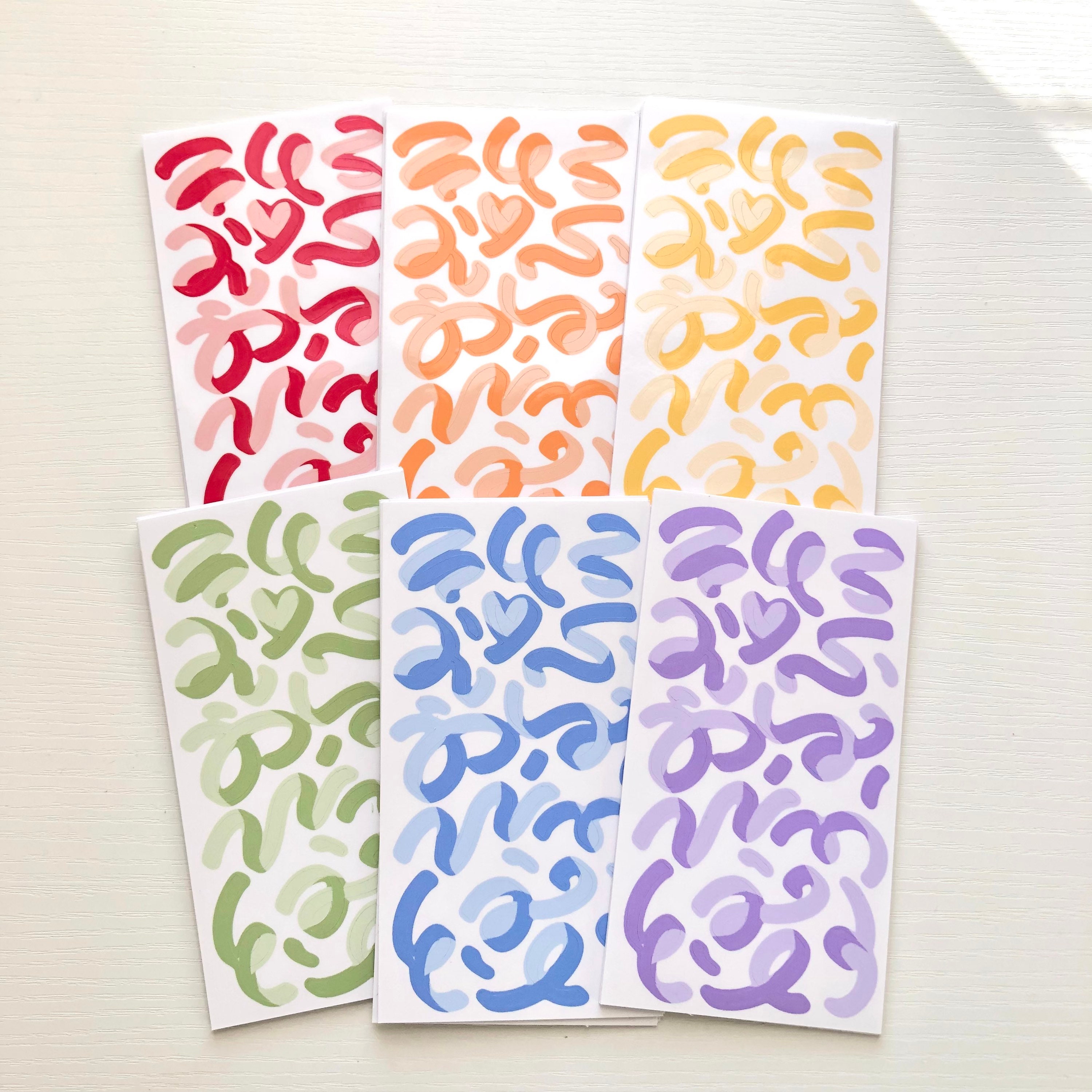 Confetti Ribbon Deco Sticker Sheet/polco/korean Deco Stickers/kpop/journal  Stickers/scrapbooking 