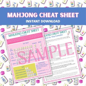 Amerikanische Mahjong Anleitung zum Ausdrucken |Mahjong Spickzettel |Mahjong Kurzanleitung| Mahjong Anleitung für Anfänger |Mahjong Nachschlagewerk & Strategie