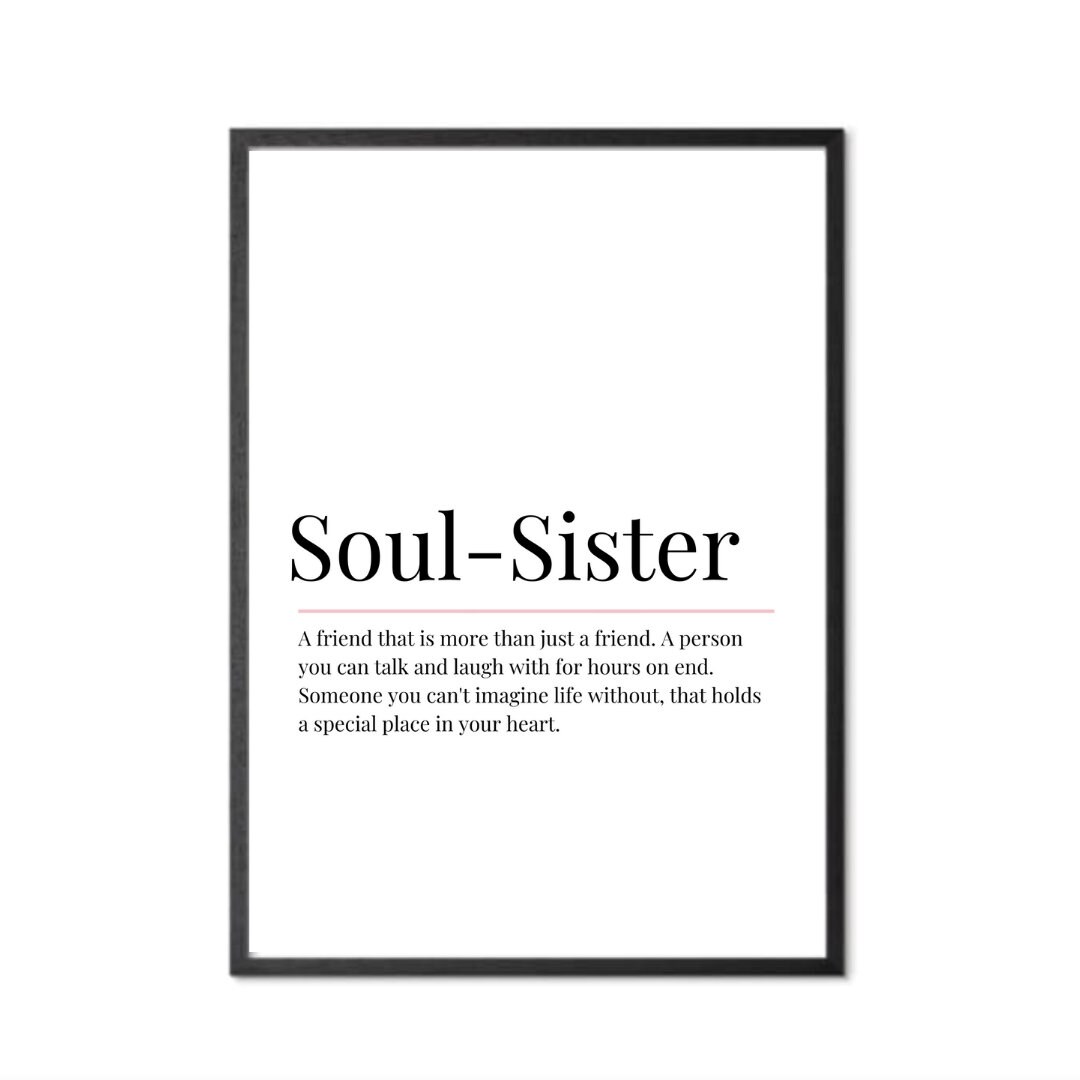 Soul-sister Definition Best Friend Definition Bestie Sister - Etsy