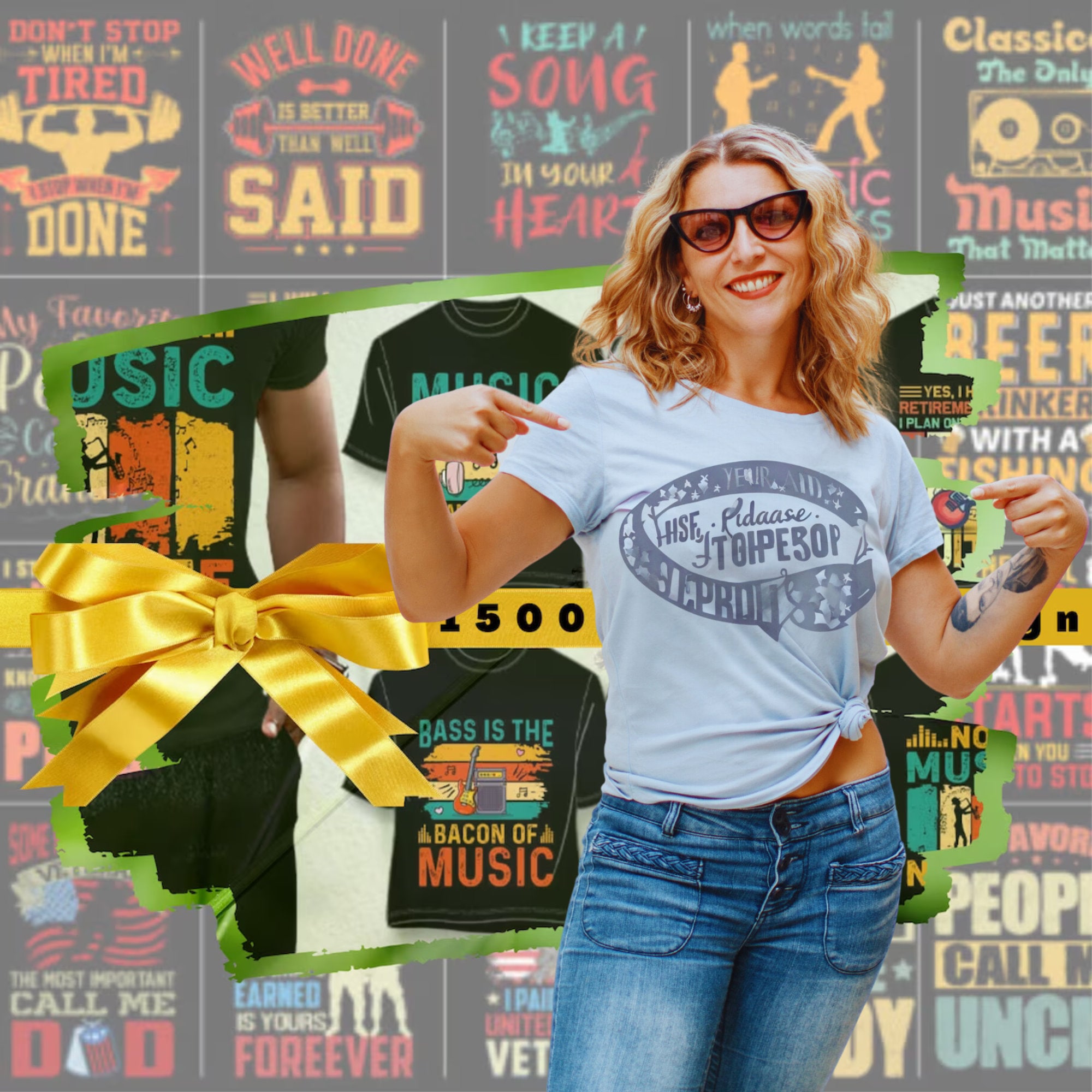 1500 Editable Tshirt Design Bundle Canva Print on (Download Now) Etsy