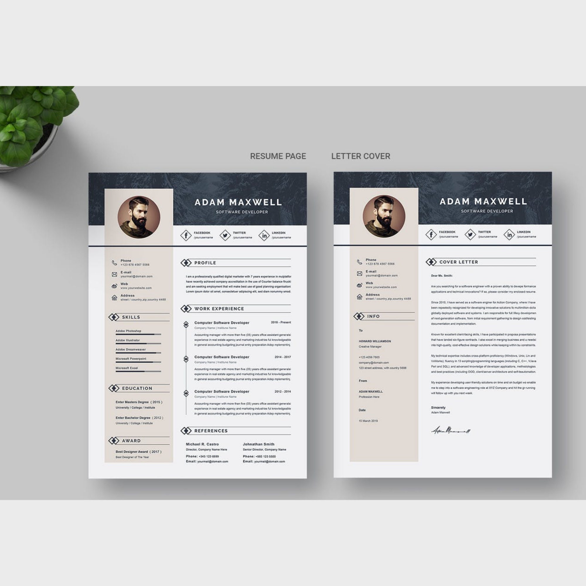 Professional Actor Resume Template Google Docs & Word Actors - Etsy