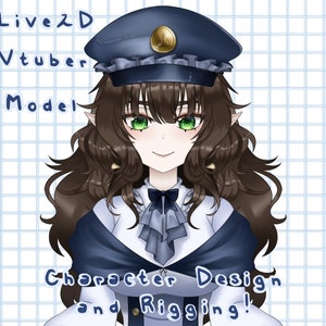 Aangepast Vtuber-model Live2D || Characterdesign + rigging-commissie || Anime-personagemodel ||