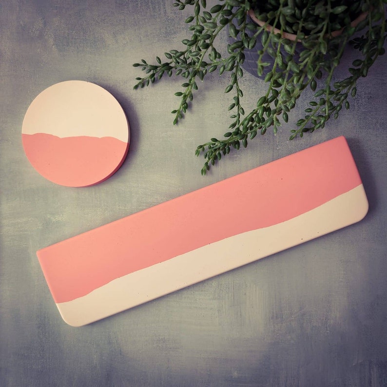 Concrete Wrist Rest Desk Tidy Wrist Rest Computer Etsy