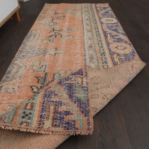 2x6 Turkish vintage rug, Bohemian rug, Entryway rug, 2x6 Rug, Home decor, Kids room rug, Bedroom rug, Runner rug, Entryway rug, 2.3x5.9 Ft