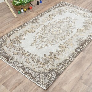 4x7 Turkish rug, Vintage rug, Area rug, Wool rug, Oushak rug, Bohemian rug, Runner rug, Kitchen rug, 4x7 Rug, Entryway rug, Oriental Rug