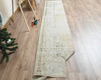 2.1x10.3 ft, Turkish Runner Rug, Bath mat, Bathroom rug, Kitchen Runner Rug, Decorative Rug, Home Decor, Stair Decor