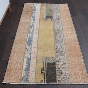 2.2x3.8 Ft Turkish rug, Bath mat, Bathroom rug, Vintage rug, Kitchen throw carpet, Door mat, Small rug, 2x4 Rug, Boho decor, Home decor