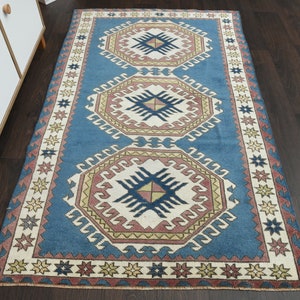 4x6 Turkish rug, Oushak rug, Vintage rug, Decorative rug, Wool Bedside Rug, Kitchen rug, 4x6 Rug, Bedroom rug, Area rug, 3.6x5.9 Ft