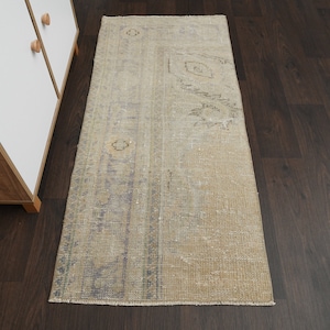 2.3x5.1 Ft Anatolian rug, Vintage wool rug, Turkish rug, Oushak rug, Runner rug, Hallway rug, Kitchen rug, Anatolian rug, Wool rug, 2x5 Rug