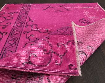 2.6x3.6 Ft Turkish door mat, Bath mat, Bathroom rug, Kitchen throw carpet, Front mat, Vintage small rug, Kids Rug, Boho decor, Entryway rug