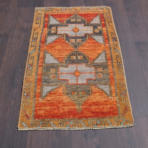 1.5x2.8 Ft Turkish rug, Vintage rug, Bath mat, Bathroom rug, Kitchen throw rug, Door mat, Front mat, 1x3 Small rug, Entryway rug, Wool rug
