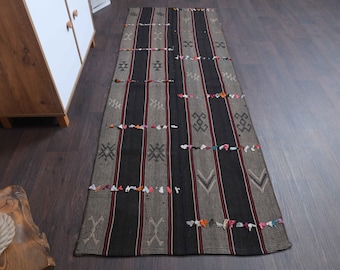 3x8 Turkish rug, Vintage rug, Oushak rug, Bohemian rug, Entryway Rug, Hallway rug, Wool rug, 3x8 Rug, Kitchen rug, Runner rug, 2.8x7.7 Ft