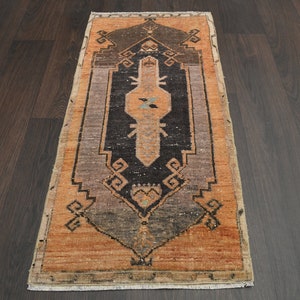 1.7x3.6 Ft Oushak Teppich, türkischer Vintage Teppich, Badematte, Badezimmer Teppich, Küchenteppich, Türmatte, Boho Teppich, Badezimmerdekor, 70x100