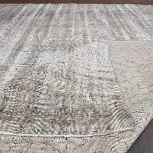 7.0x9.6 Ft Handmade Turkish area rug, Anatolian carpet, Vintage area rug, Oushak area rug, Living room rug, 7x10 Gray rug, Farmhouse decor
