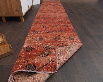 2'5 x 11'3フィートのヴィンテージランナーラグ、ウシャックランナー
