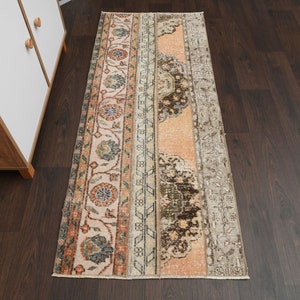 2x6 Turkish rug, Vintage rug, Oushak rug, Anatolian rug, Hallway rug, Runner rug, Kitchen Rug, Entryway rug, 2x6 Rug, Wool rug, 2.3x5.6 Ft
