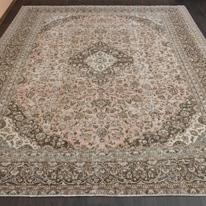 9.6x11.4 Ft Handmade Turkish rug, Anatolian carpet, Oversized rug, Area rug, Oushak rug, Large rug, Living room rug, 10x11 Rug, Home decor