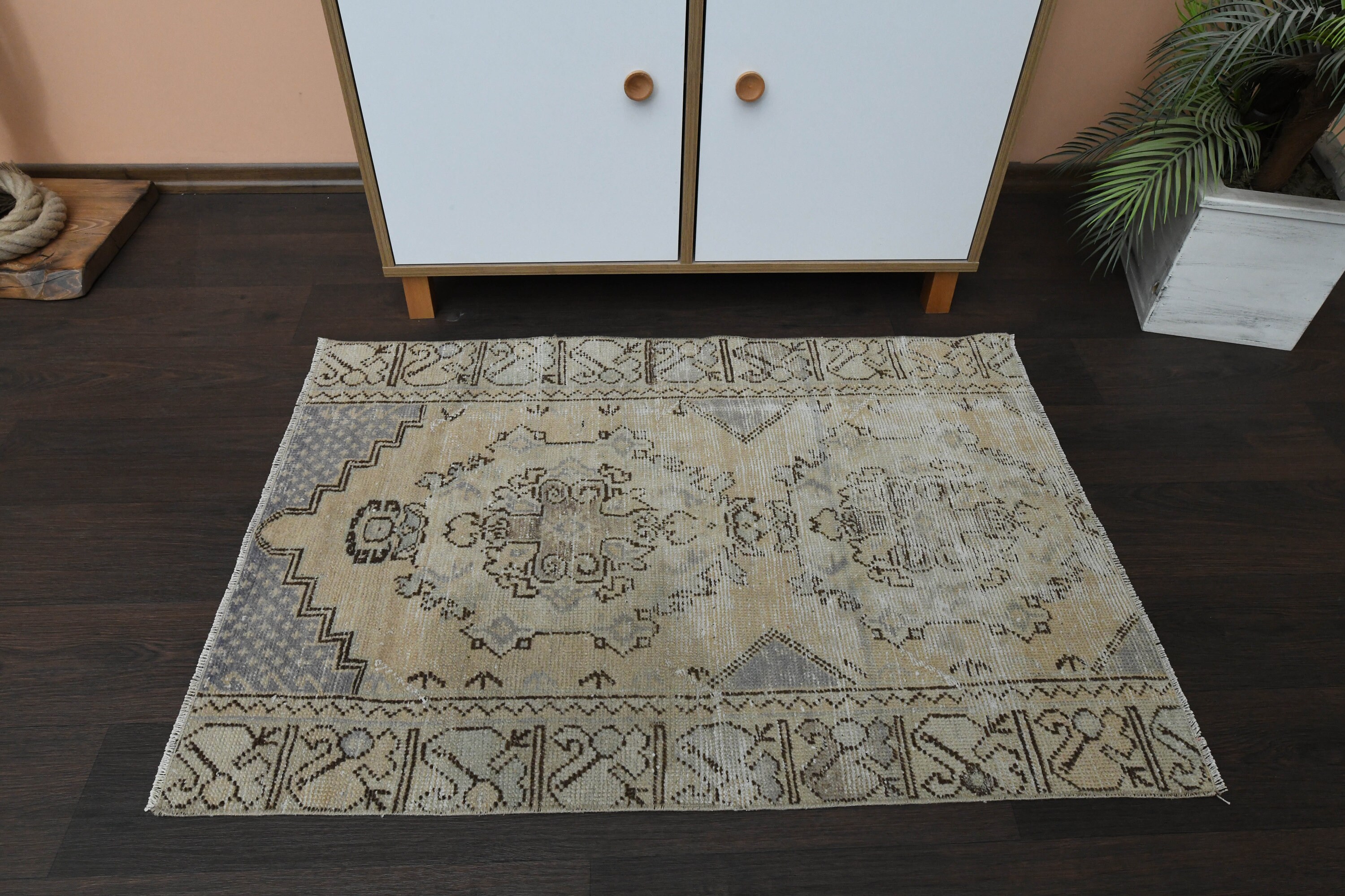 116×212\" Feel nature”ViNTAGE TURKiSH RUG Vintage Rug 4'2