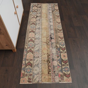 2.1x5.9 Ft Anatolian rug, Turkish rug runner, Vintage runner rug, Hallway Rug, Entryway rug, Wool rug, Kitchen rug, Oushak runner, 2x6 Rug