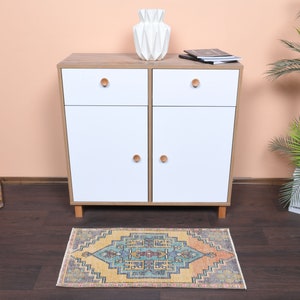 1.5x2.9 Ft Turkish vintage small rug, Bath mat, Bathroom rug, Kitchen throw rug, Door mat, Front mat, 1x3 Rug, Entryway rug, Kids room rug